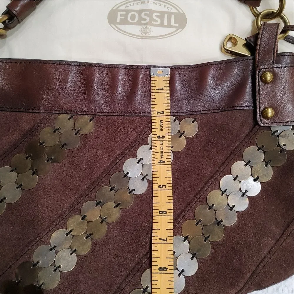 Fossil Fifty Four Whitney Suede Hobo Bag